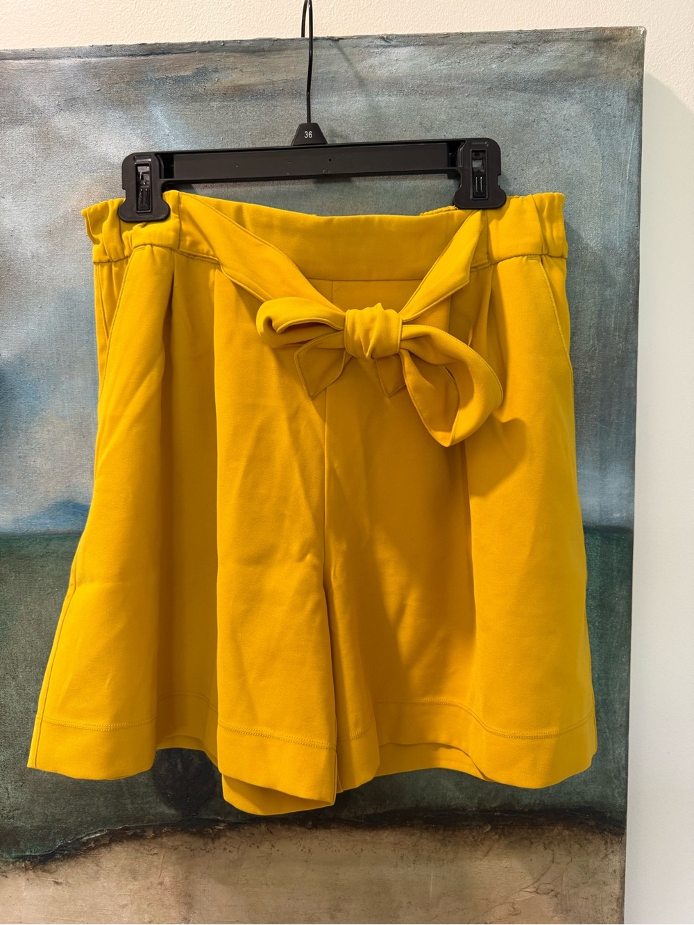lululemon athletica Yellow High-Waist Tie-Front Flare Shorts